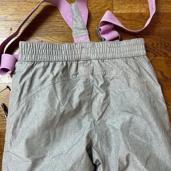 Gerry Snow Pants Ski Bib Overalls Insulated Gray S 7-8 Pink Accents NEW - Picture 6 of 8